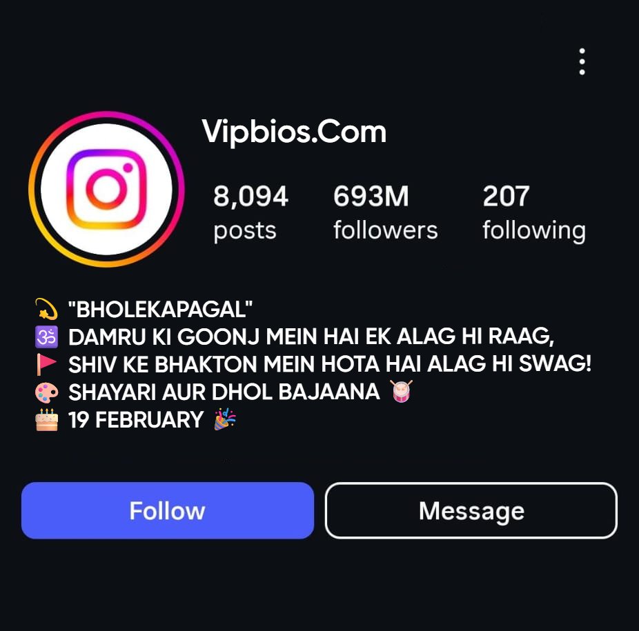 Mahadev Bio For Instagram