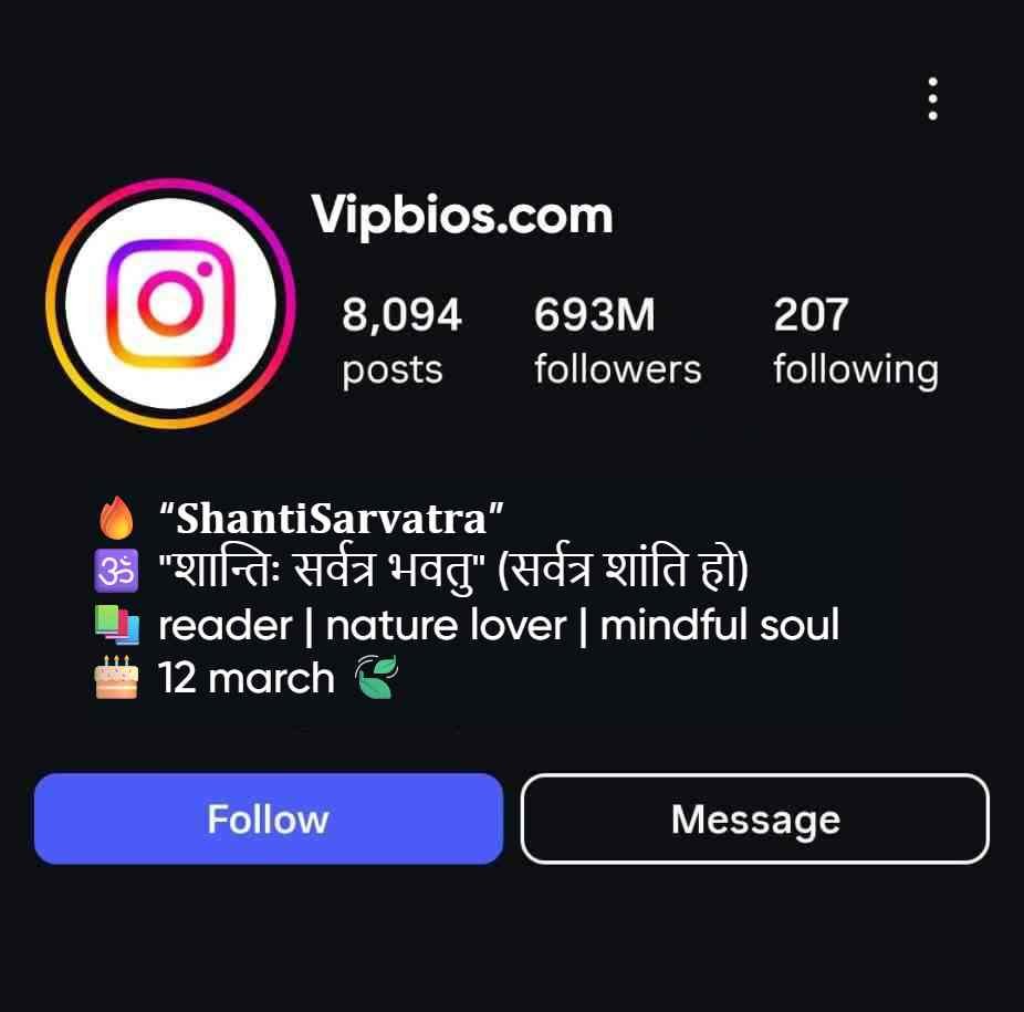 Best Sanskrit Bio For Instagram