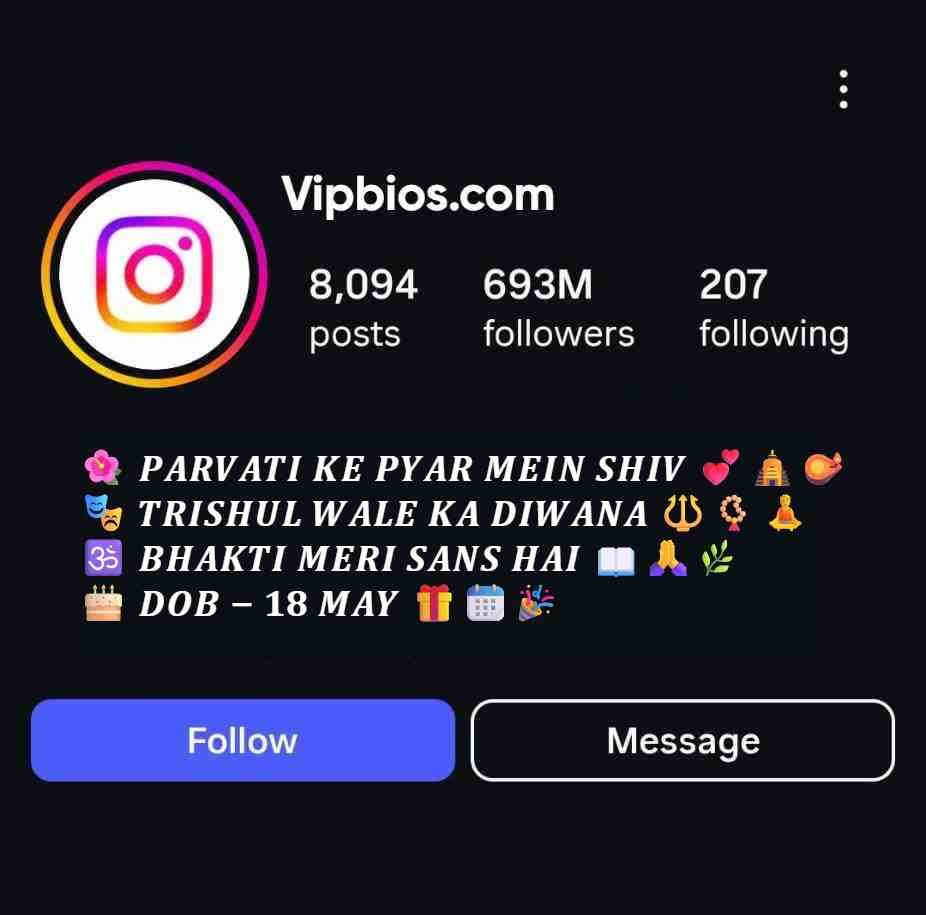 Short Sanskrit Bio For Instagram
