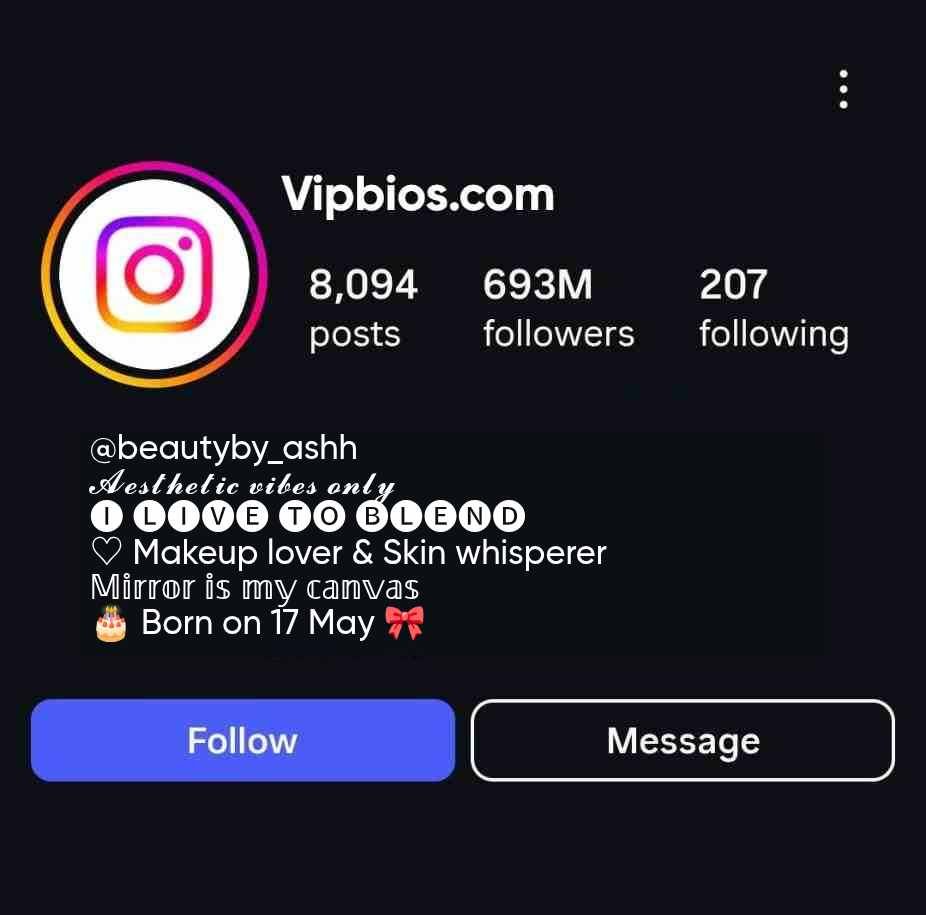 girls aesthetic makeup artist bio