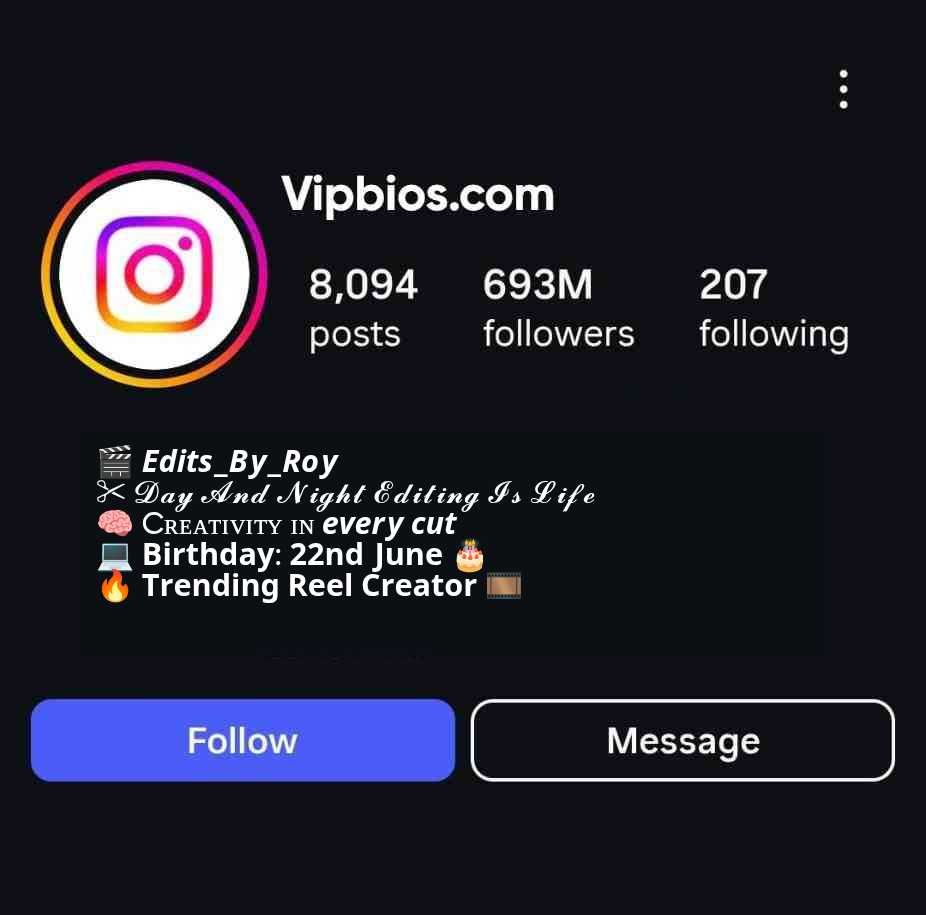 Editor Bio for Insta