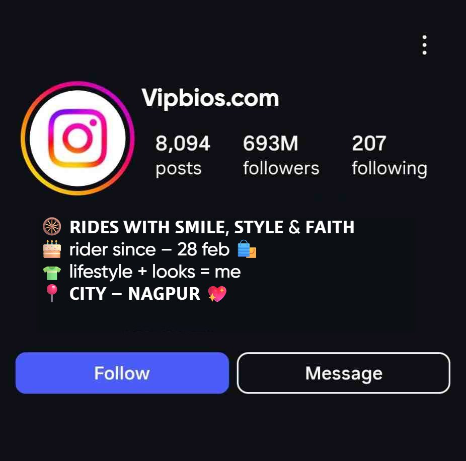 Aesthetic Bio for rider