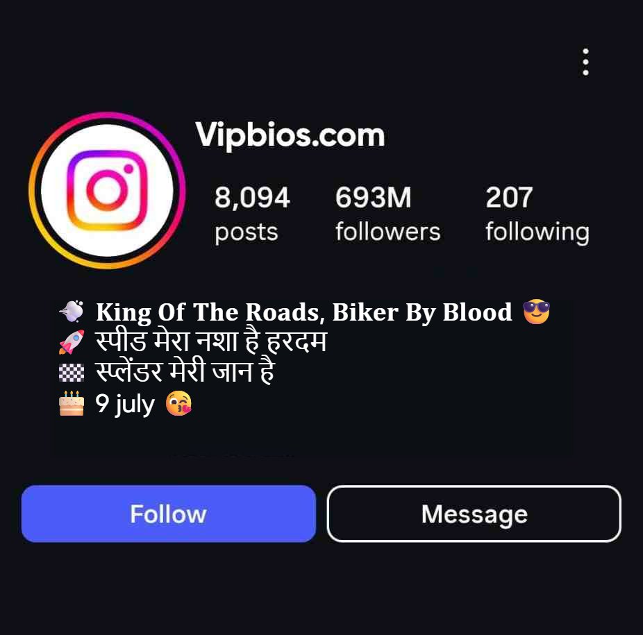 Attitude Rider Bio For Instagram