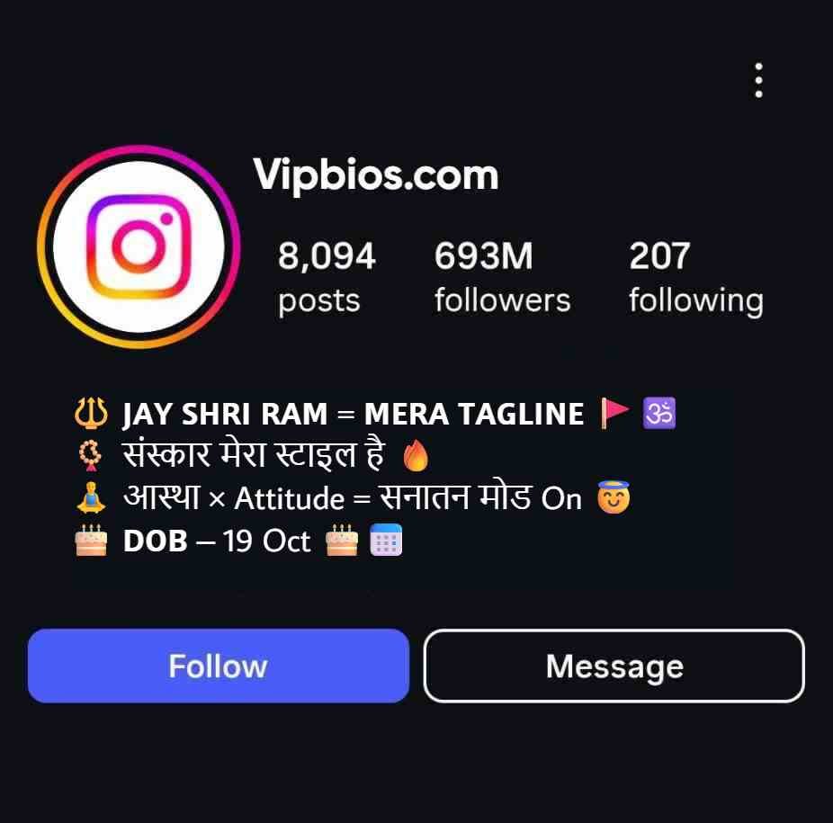 Proud Hindu Bio For Instagram In Hindi