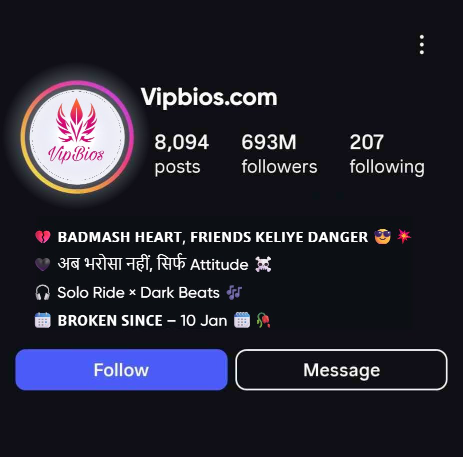 Attitude Badmashi Bio For Instagram