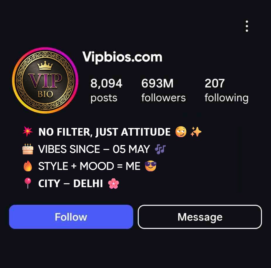 Attitude Bio For Instagram