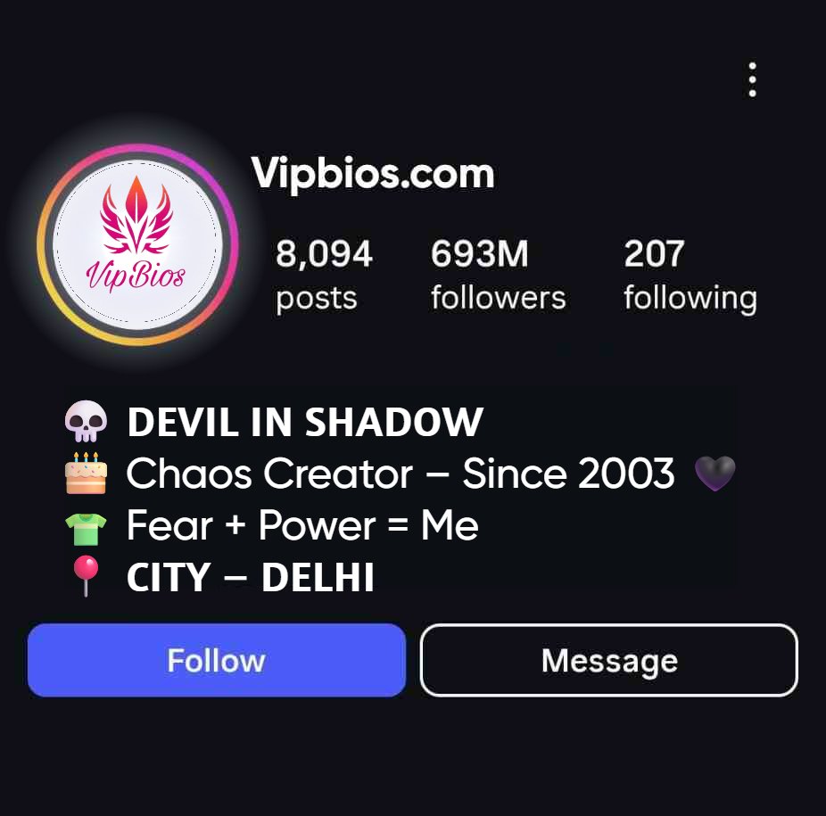 Attitude Devil Bio For Boys