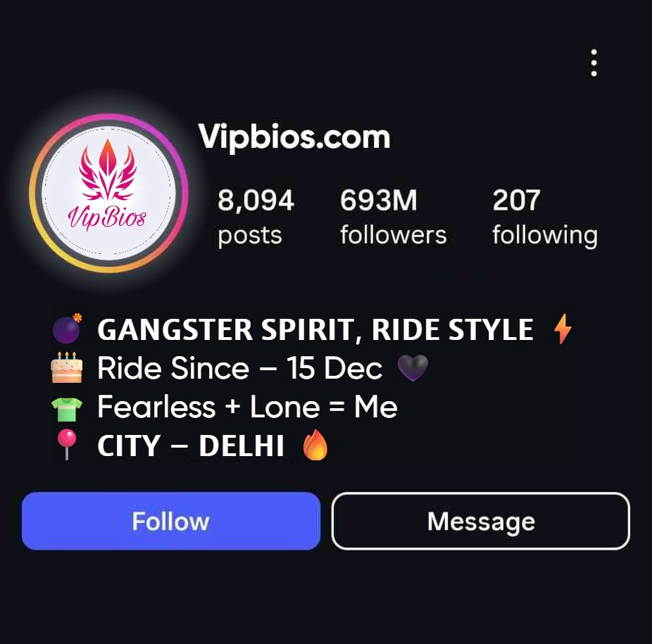 Instagram Gangster Bio With Emojis