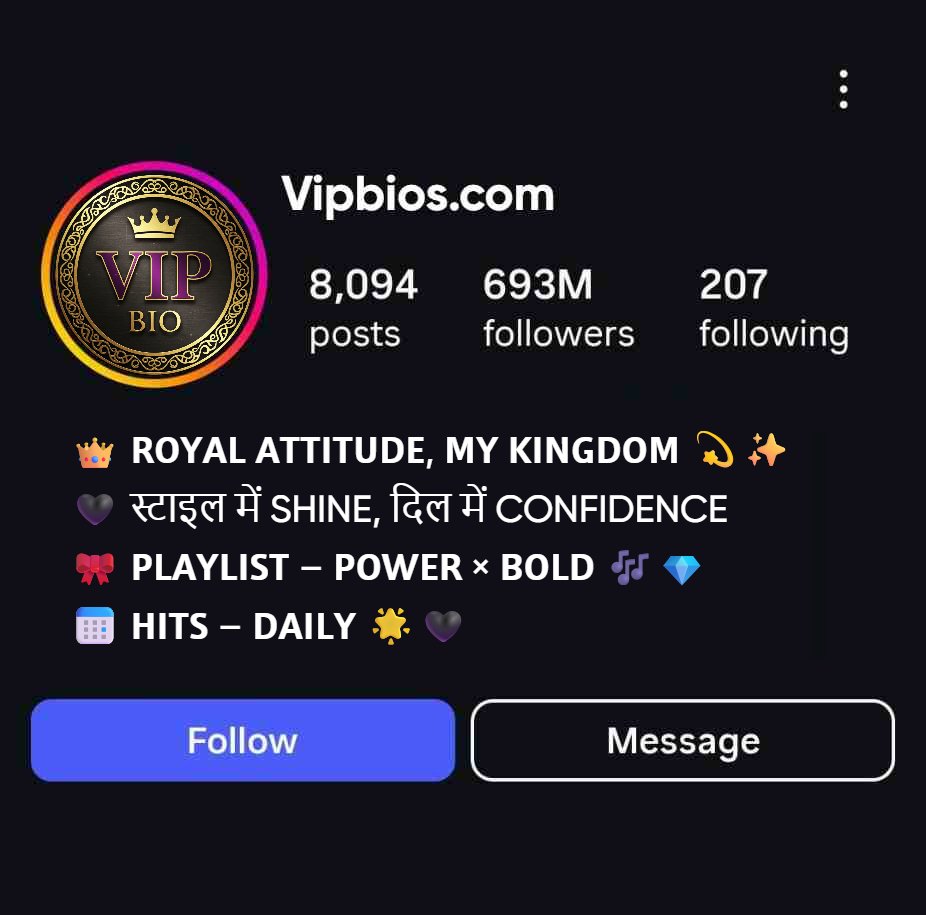 Royal Attitude Bio Ideas For Instagram