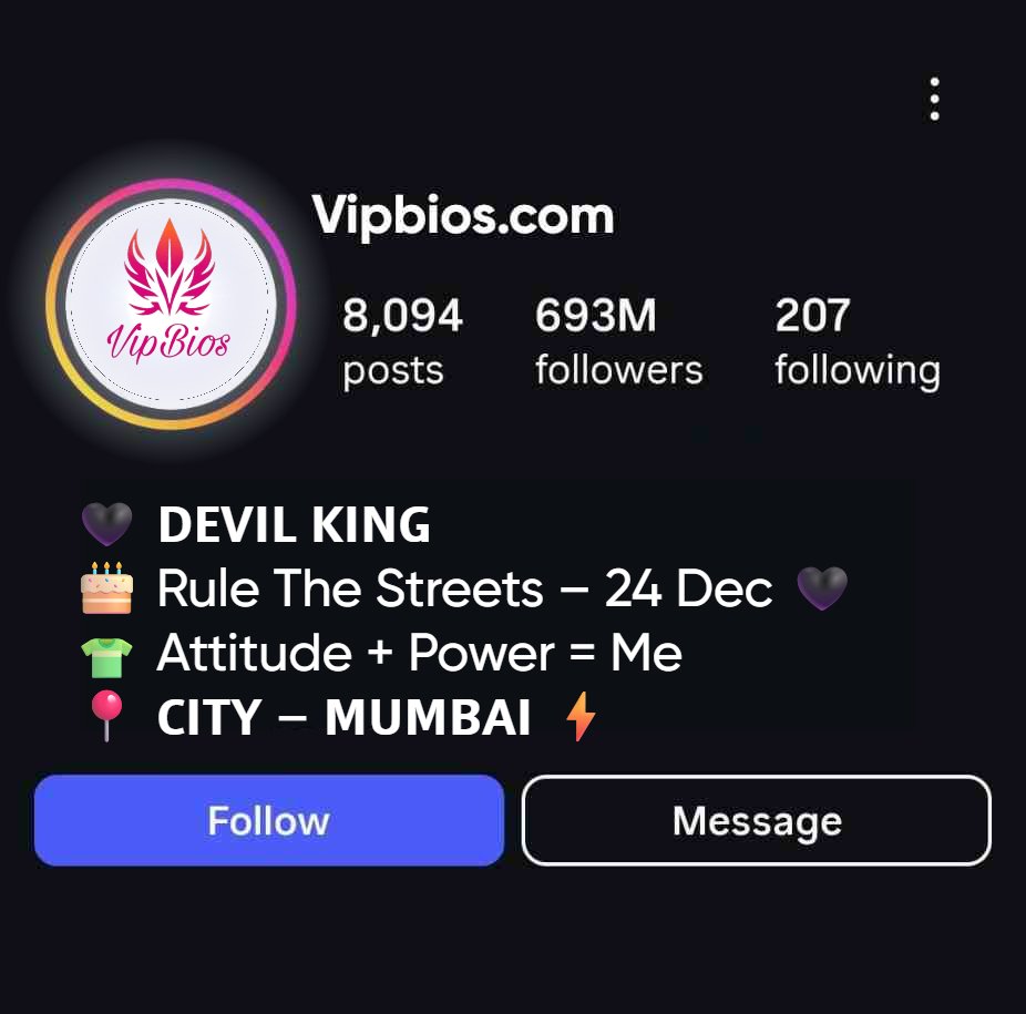 Stylish Devil Bio With Emoji Copy Paste