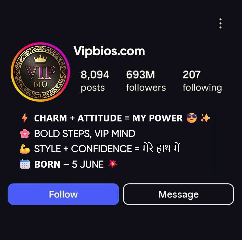 VIP Attitude Bio For Boys For Insta