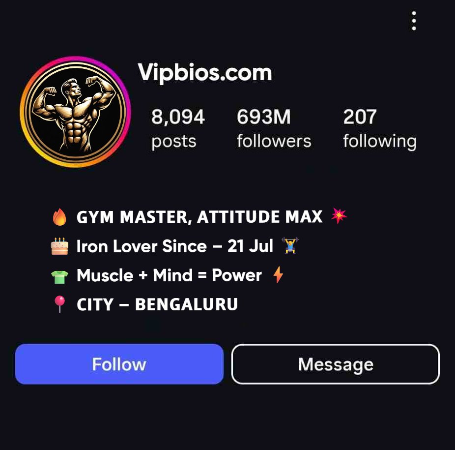 Best Gym Bio For Instagram Copy