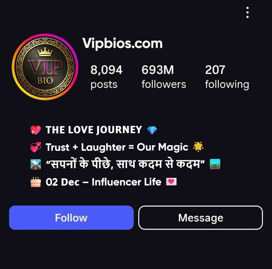 Couple Influencer Page Bios