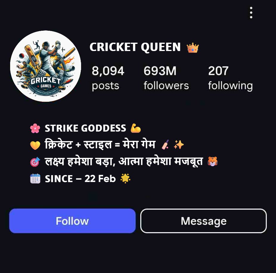 Cricket Lover Bio For Instagram For Girl