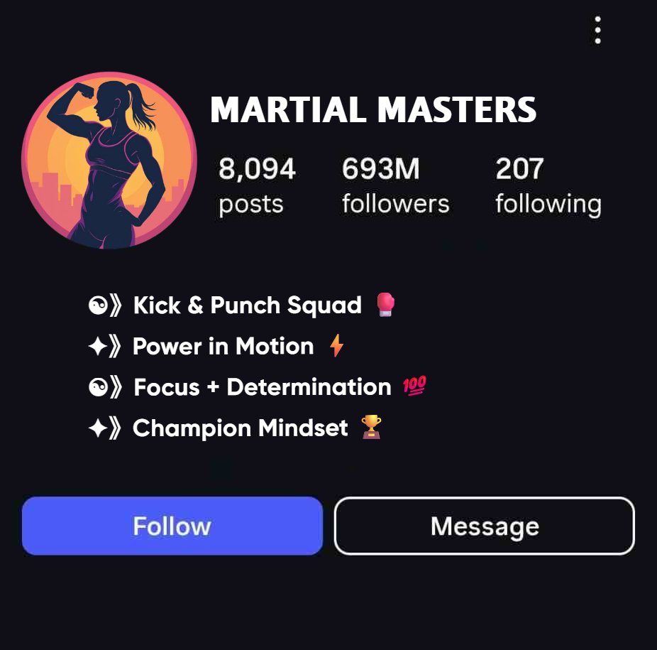 Martial Arts Gym Bio For Instagram 