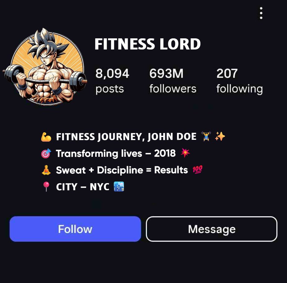 Professional Instagram Bio For Gym Owners