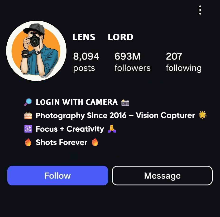 Professional Photography Bio For Instagram
