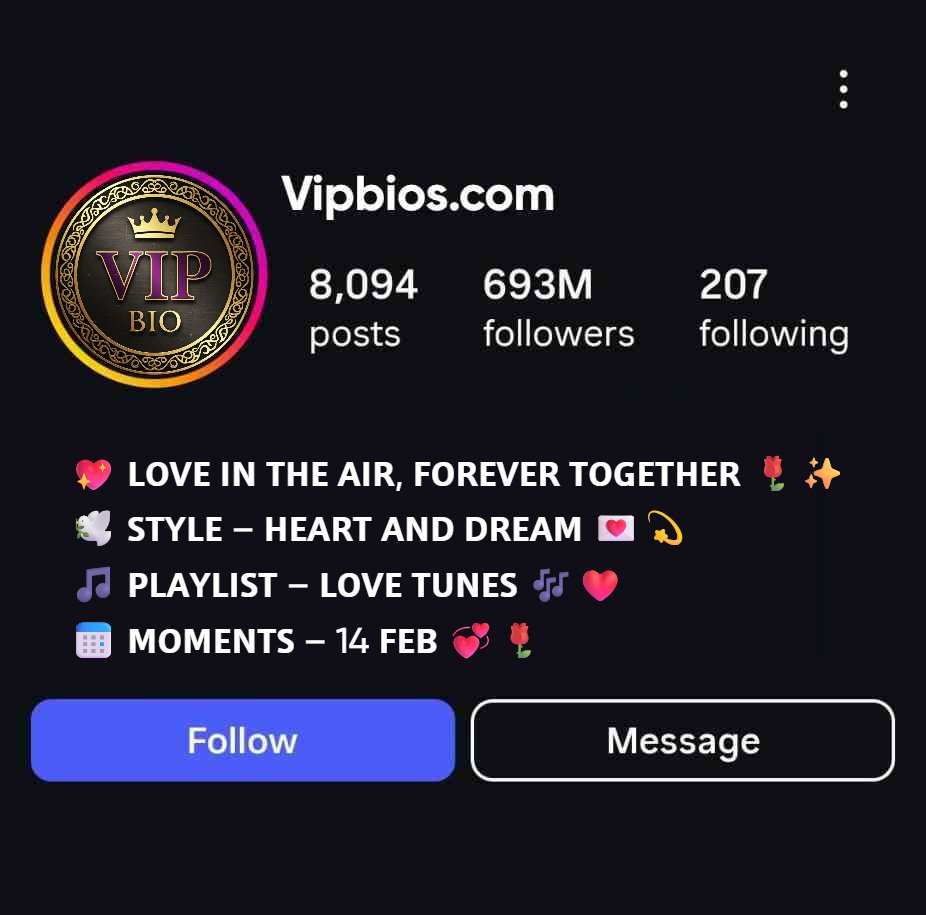 Romantic Love Bio For Instagram