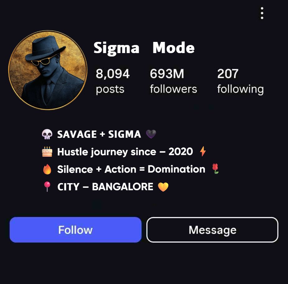 Savage Sigma Bio Ideas With Emoji