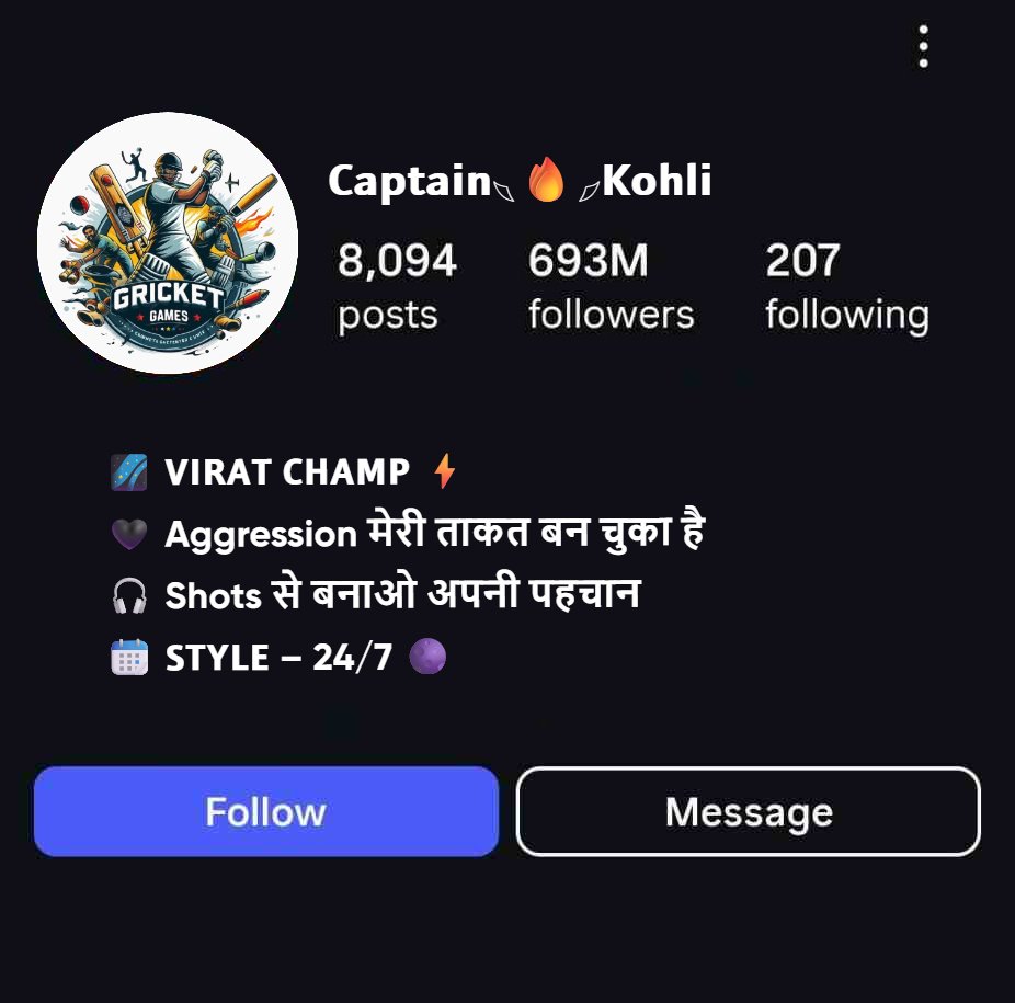 Stylish Instagram Bio For Virat Kohli Fans