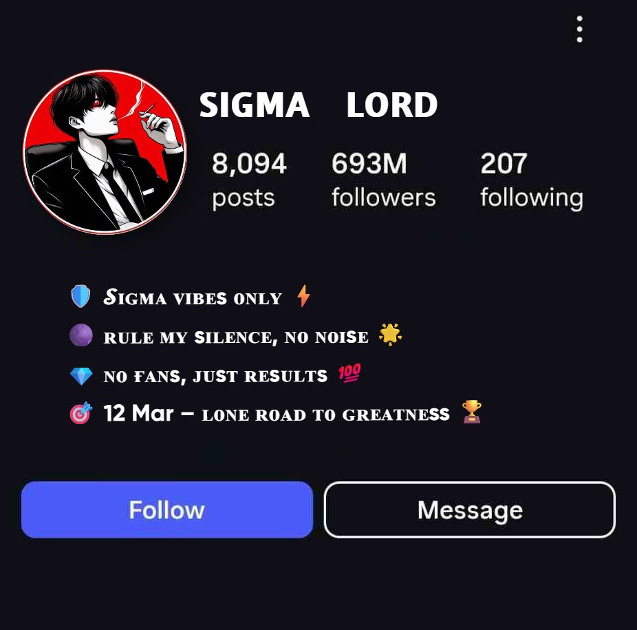 Stylish Sigma Bios With Special Fonts