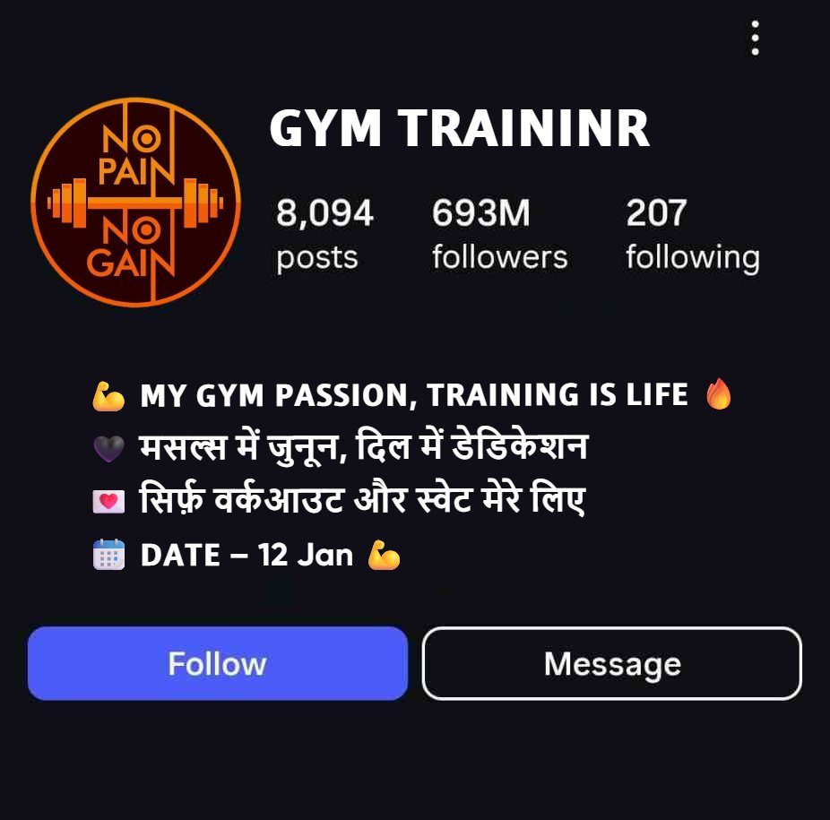 Unique Instagram Bio Ideas For Gym Lover With Emoji