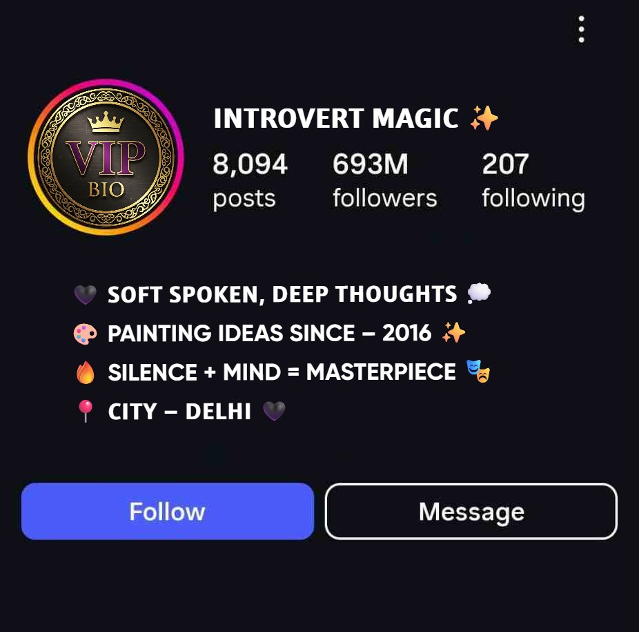 Creative Introvert Bio For Instagram