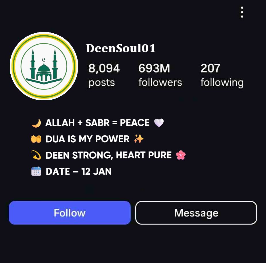 Short Islamic Bio For Instagram Using Emoji