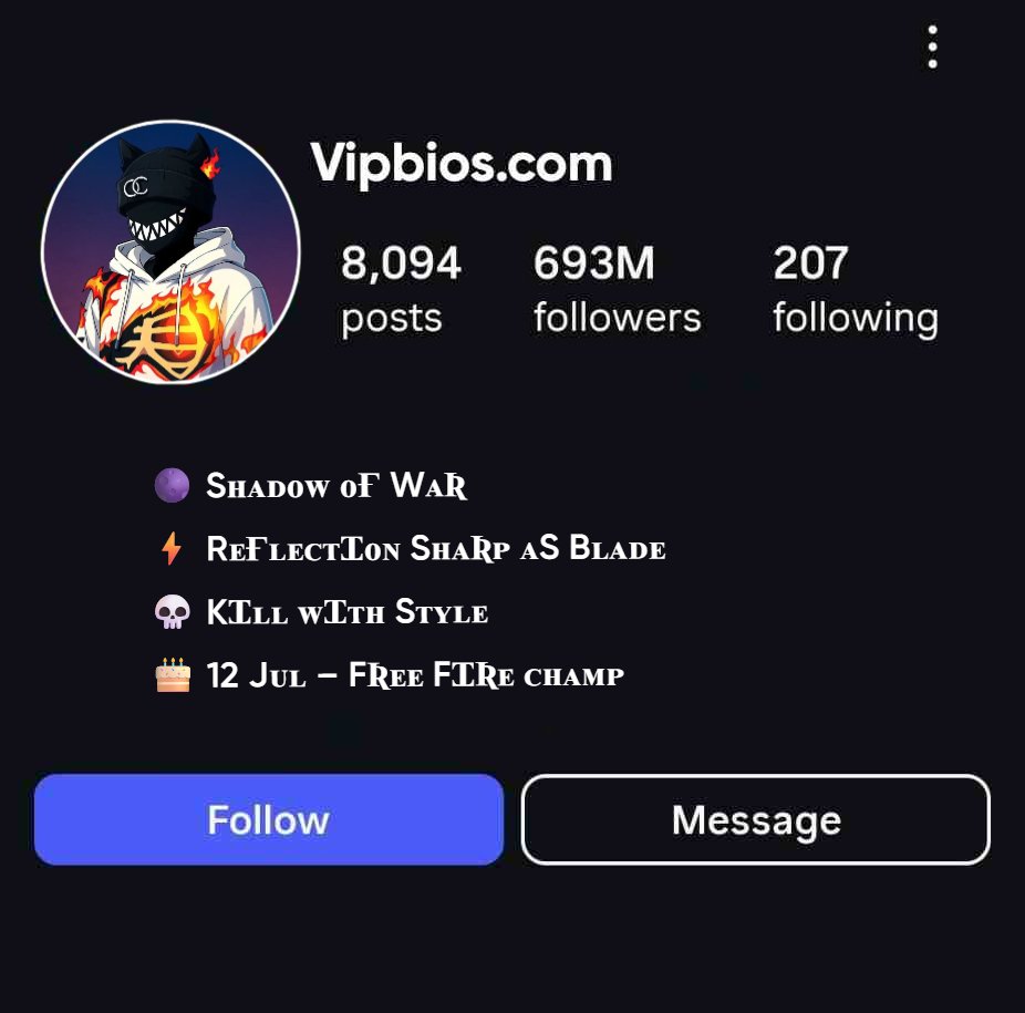 Bio For Free Fire Attitude For Boys