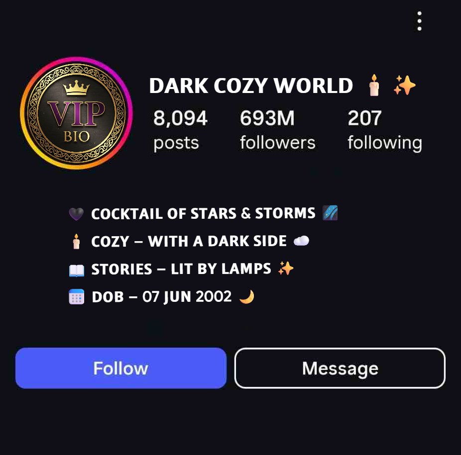 Cozy Aesthetic Deep Dark Bio For Instagram