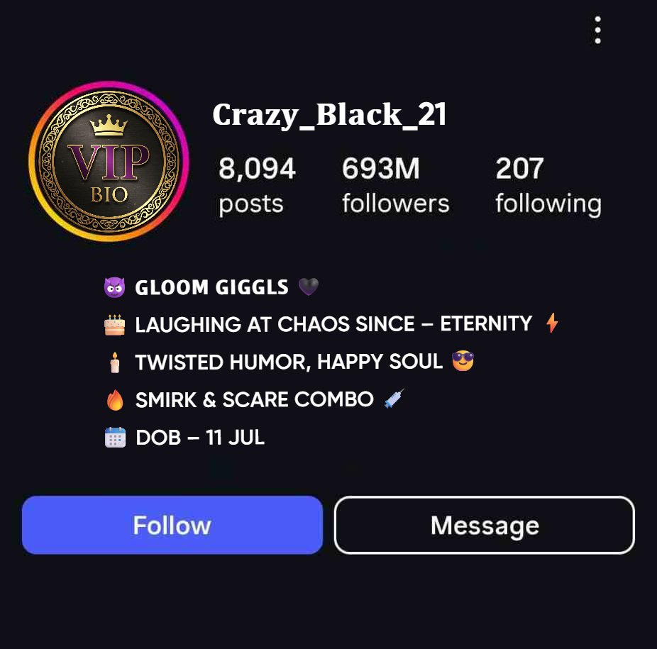 Funny Dark Instagram Bios For Social Media
