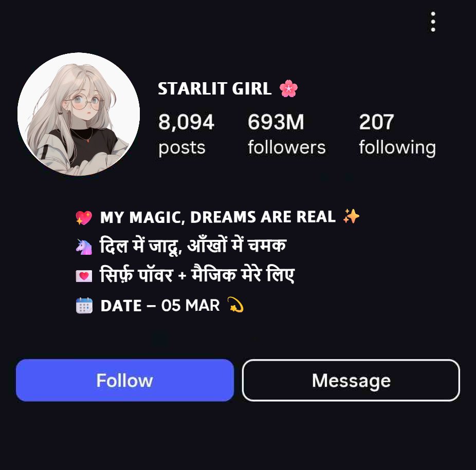 Magical Girl Anime Bio For Instagram