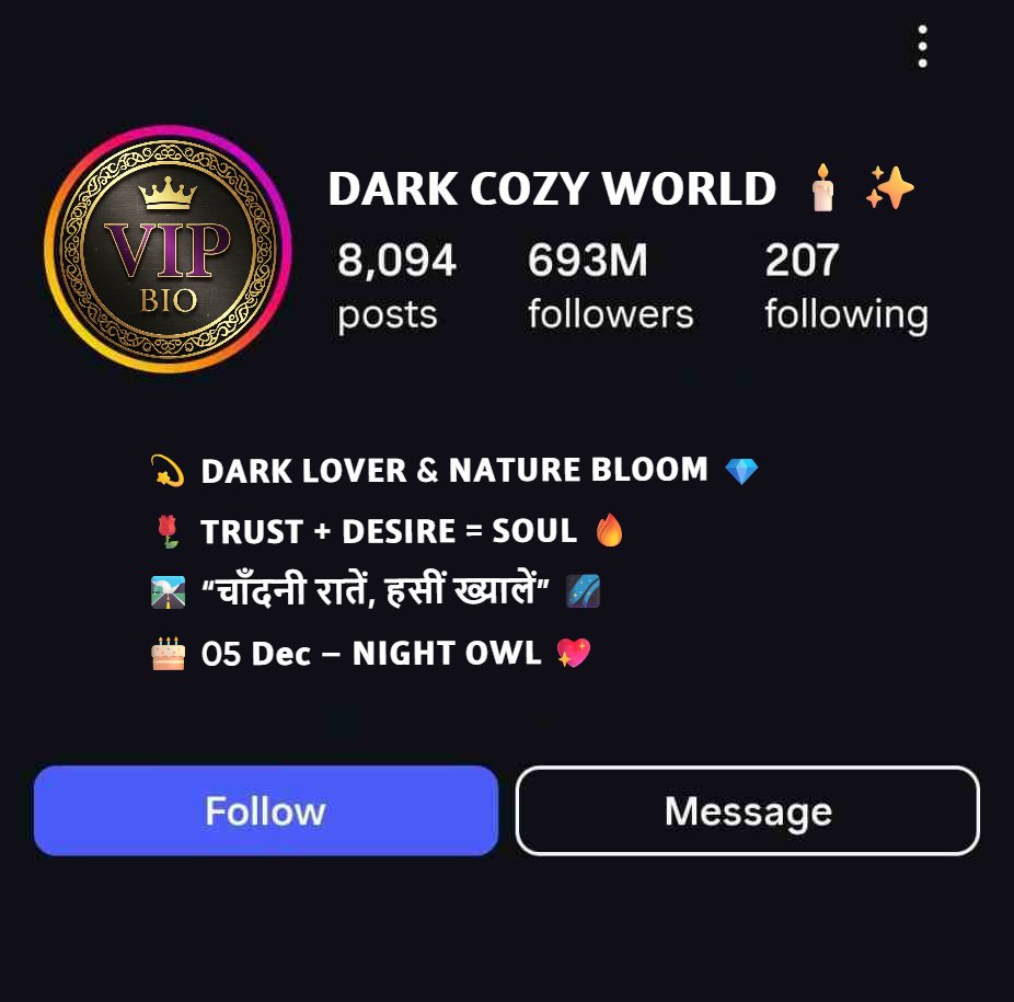 Romantic Nature Deep Dark Bio For Instagram