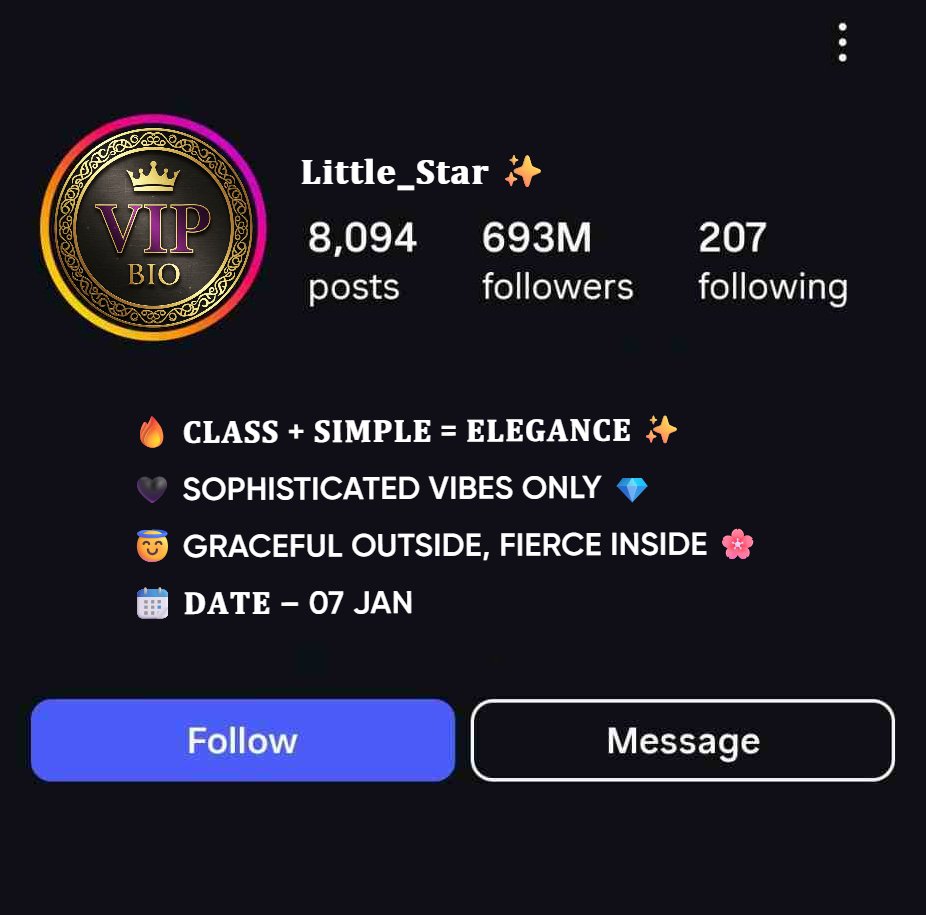 Classy & Simple Instagram Bio For Girls