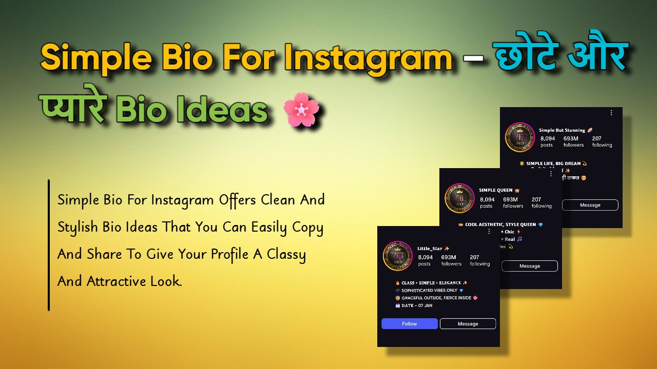 Simple Bio For Instagram Image Thumnail