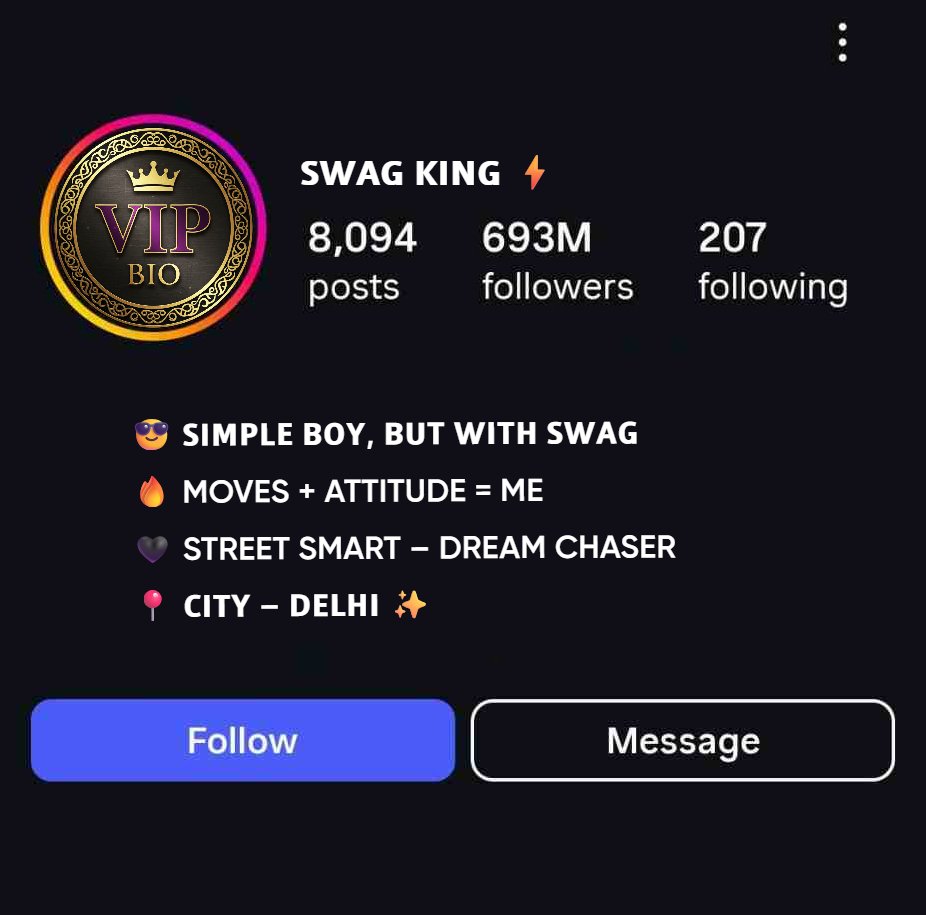 Simple Boy Swag Bio For Instagram